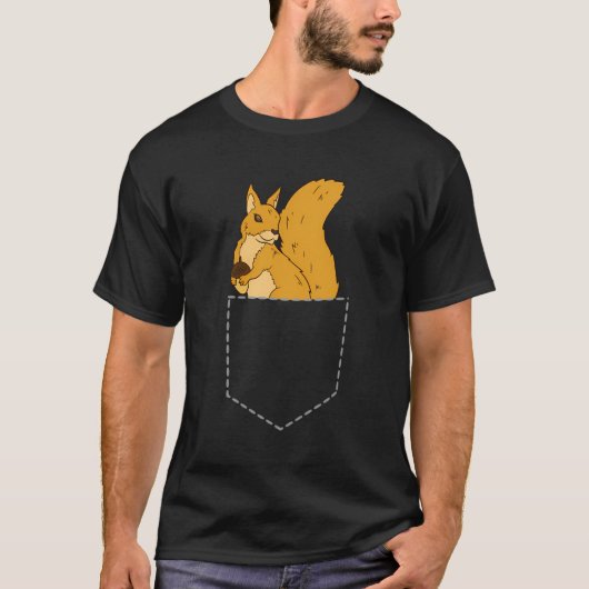 ポケおもしろいットリスのリス Tシャツ (正面)