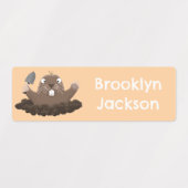 ポケッおもしろいトの掘り出しガパーソナライズされたマ ラベル (デザイン1)