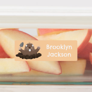 ポケッおもしろいトの掘り出しガパーソナライズされたマ ラベル