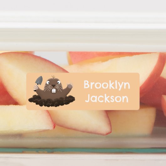 ポケッおもしろいトの掘り出しガパーソナライズされたマ ラベル (貼付)