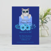 ポケックールトベビーシャワーの猫 招待状 (スタンド正面)