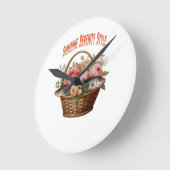 🌸ポケットいっぱいの夏の水疱🐠 ラウンド壁時計 (傾斜)