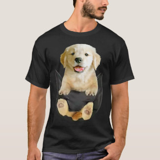 ポケットおもしろいイエロー・ラブラドール・レトリーバーラブラドールリトリバー_1 Tシャツ