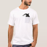 ポケットおもしろいTシャツにクジラ Tシャツ<br><div class="desc">偽のポケットに飛び込むオルカキラークジラ。このTシャ実在ツにはポケットが無い。</div>