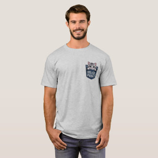ポケットからこんにちは、かわいい猫Tシャツ Tシャツ