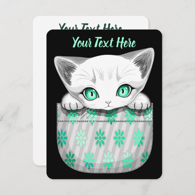 ポケットからよくはしゃぐかわいい猫 (正面/裏面)