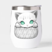 ポケットからよくはしゃぐかわいい猫 (左面)