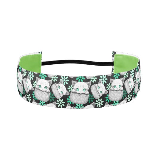 ポケットからよくはしゃぐかわいい猫 アスレチックヘッドバンド (正面)