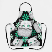 ポケットからよくはしゃぐかわいい猫 エプロン (正面)