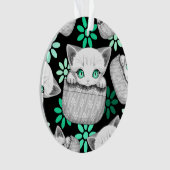 ポケットからよくはしゃぐかわいい猫 オーナメント (正面)