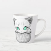 ポケットからよくはしゃぐかわいい猫 カフェラテマグ (右)