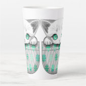 ポケットからよくはしゃぐかわいい猫 カフェラテマグ (正面)