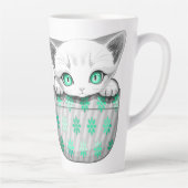 ポケットからよくはしゃぐかわいい猫 カフェラテマグ (右)