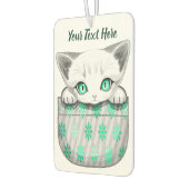 ポケットからよくはしゃぐかわいい猫 カーエアーフレッシュナー (左)