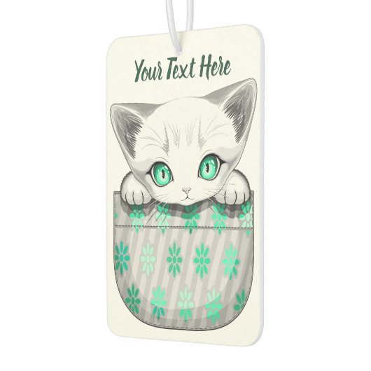 ポケットからよくはしゃぐかわいい猫 カーエアーフレッシュナー (左)