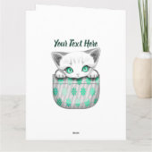 ポケットからよくはしゃぐかわいい猫 カード (裏面)