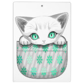 ポケットからよくはしゃぐかわいい猫 クリップボード (裏面)