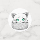 ポケットからよくはしゃぐかわいい猫 コンフェッティ (スモール正面)