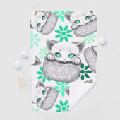 ポケットからよくはしゃぐかわいい猫 ゴルフタオル (インサイチュ)