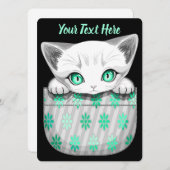 ポケットからよくはしゃぐかわいい猫 シーズンカード (正面/裏面)