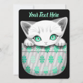 ポケットからよくはしゃぐかわいい猫 シーズンカード (正面)