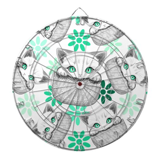 ポケットからよくはしゃぐかわいい猫 ダーツボード (正面)