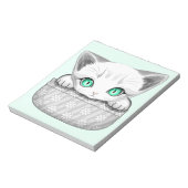 ポケットからよくはしゃぐかわいい猫 ノートパッド (回転)