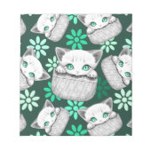 ポケットからよくはしゃぐかわいい猫 ノートパッド (正面)