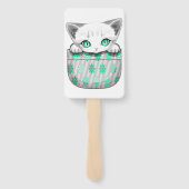 ポケットからよくはしゃぐかわいい猫 ハンドファン (裏面)