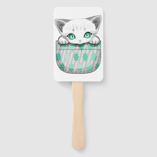 ポケットからよくはしゃぐかわいい猫 ハンドファン (裏面)