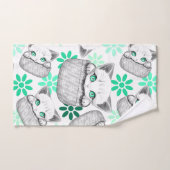 ポケットからよくはしゃぐかわいい猫 バスタオルセット (ハンドタオル)