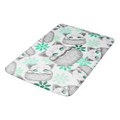 ポケットからよくはしゃぐかわいい猫 バスマット (アングル)