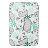 ポケットからよくはしゃぐかわいい猫 バスマット (正面縦)