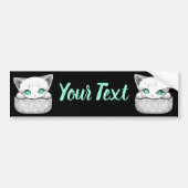 ポケットからよくはしゃぐかわいい猫 バンパーステッカー (正面)