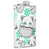 ポケットからよくはしゃぐかわいい猫 フラスク (右)