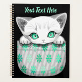 ポケットからよくはしゃぐかわいい猫 プランナー手帳 (正面)