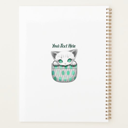 ポケットからよくはしゃぐかわいい猫 プランナー手帳 (裏面)