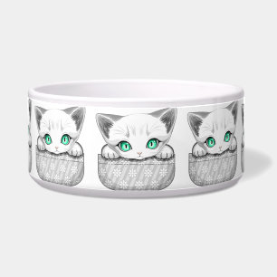 ポケットからよくはしゃぐかわいい猫 ボウル