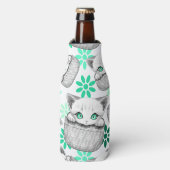 ポケットからよくはしゃぐかわいい猫 ボトルクーラー (ボトル正面)