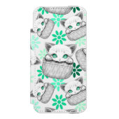 ポケットからよくはしゃぐかわいい猫 INCIPIO iPhoneウォレットケース (フォリオ 正面)