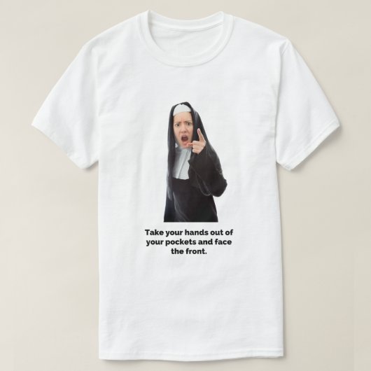 ポケットから手を出して… Tシャツ (デザイン正面)