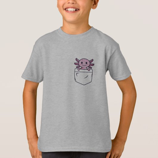 ポケットにおもしろいかわいい Tシャツ (正面)