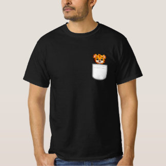 ポケットにトラのアニマルラバー Tシャツ