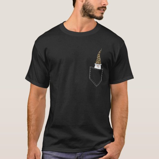 ポケットにノーム Tee 面白い ヴィンテージ ノーム ヒョウ柄 Tシャツ (正面)