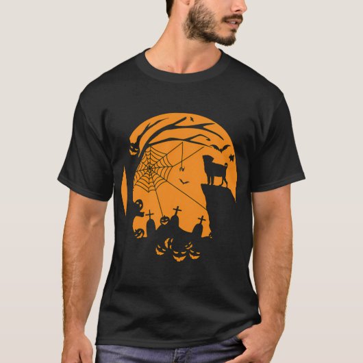 ポケットにパグ クリスマスTシャツ Tシャツ (正面)