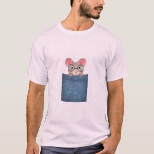 ポケットにマウスを入れる Tシャツ