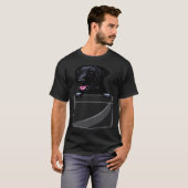 ポケットに巻き取り付けたレトリバー Tシャツ (正面フル)