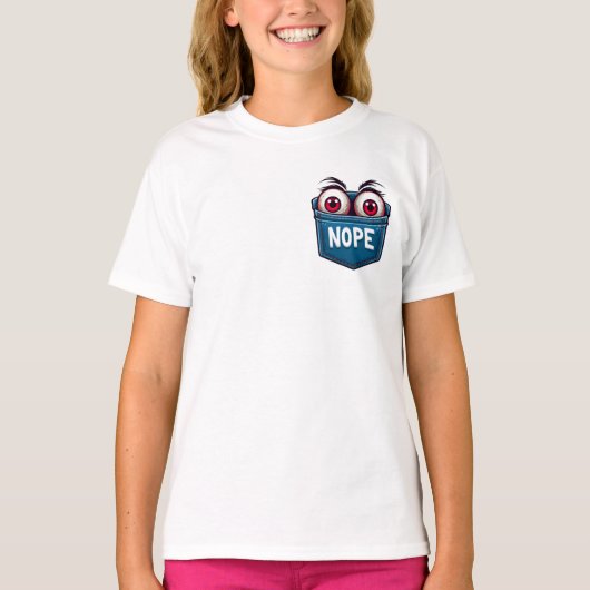 ポケットに目玉 Tシャツ (正面)