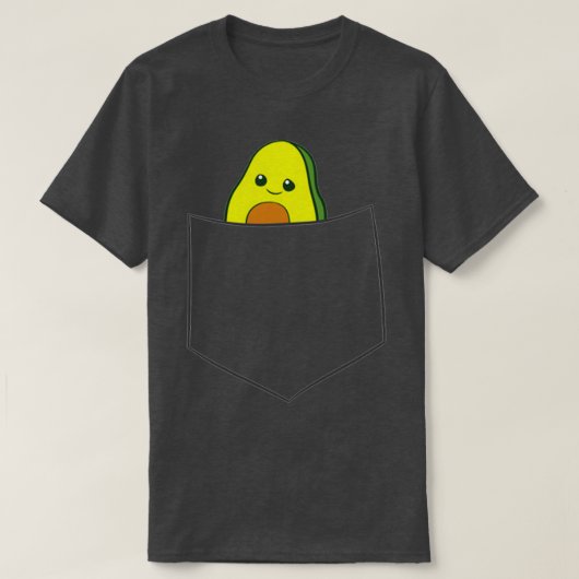 ポケットのアボカドビーガン食品ポケットのアボカド Tシャツ (デザイン正面)