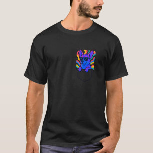 ポケットのコーギー かわいいウェルシュコーギー Tシャツ